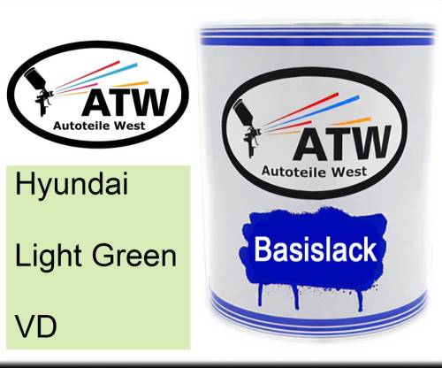 Hyundai, Light Green, VD: 1L Lackdose, von ATW Autoteile West.